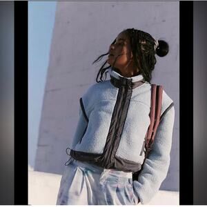 NWT free people courtside fleece jacket